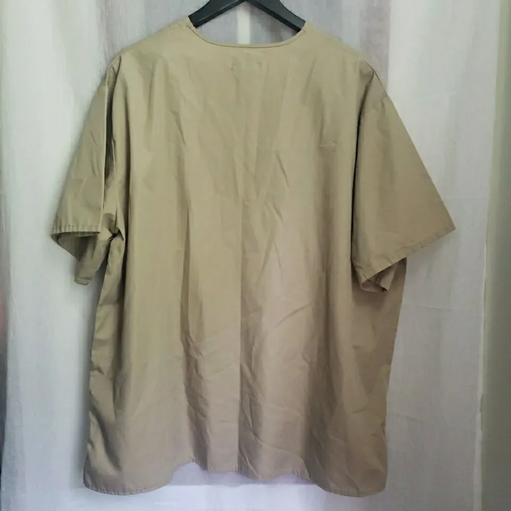 Natural Uniforms Scrub Top Tan Scrubs Medical Vet Dental 2XL